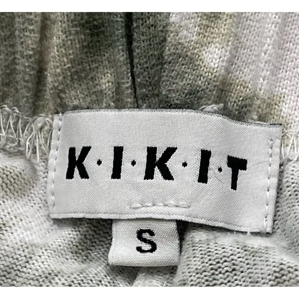 KIKIT Lounge Set Women Small Green White Tie Dye Drawstring Top Joggers 2pc Cozy - Image 15
