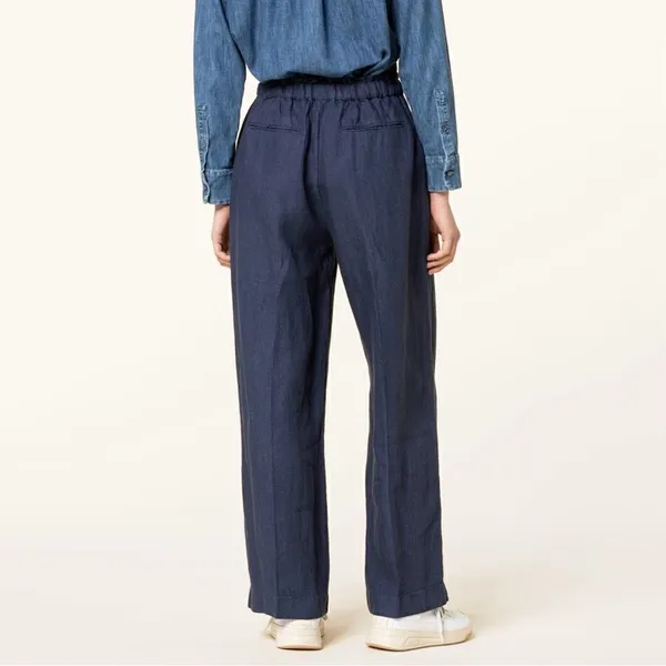 Polo Ralph Lauren Linen Drawstring Wide Leg Pants Denim Blue Small‎ Paperbag - Image 5
