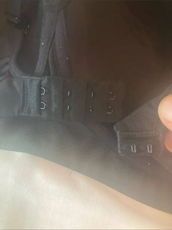 Nike Black Racerback Padded Sports Bra with White Swoosh - Image 9