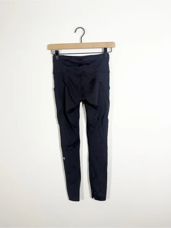 Lululemon Fast and Free 7/8 Tight Leggings Black 25” Non Reflective Size 4 - Image 7
