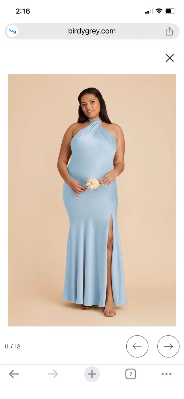 Birdy Grey Stephanie Bridesmaid Dress Matte Sky Blue - Image 10