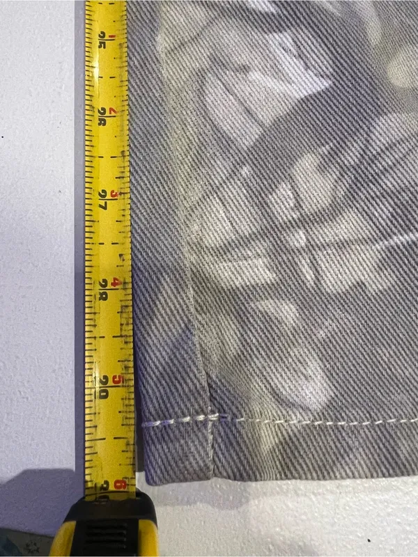 Refrain los Angeles camo printed cargo white leg pants size 9 - Image 10