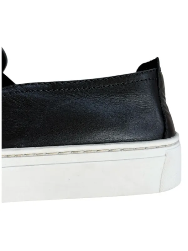 EUC THE FLEXX Leather Sneak Name slip-On Sneaker Flats Animal Print Size 11 - Image 3