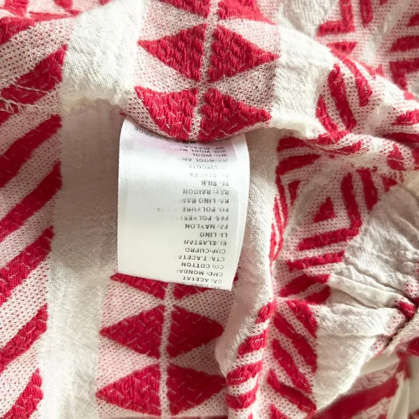 Devotion Twins Ella Red White Embroidered Jacquard Tiered Mini Dress XS - Image 7
