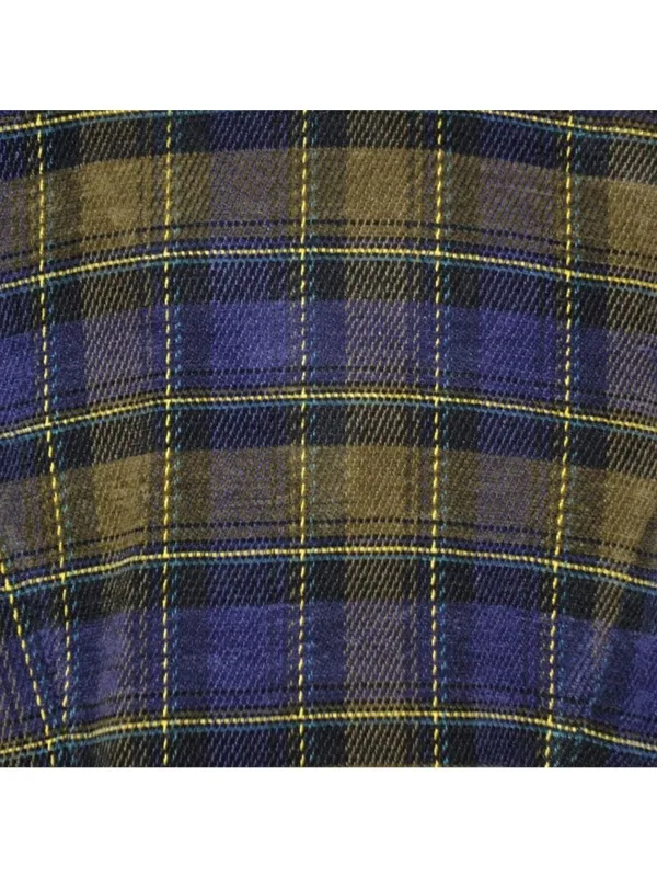 R&K Originals Womens 8 Plaid Jacket Navy Olive Acrylic Dark Academia Preppy - Image 8