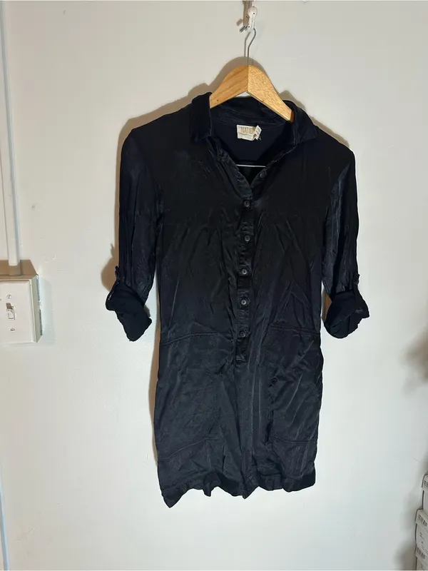 Nation LTD Revolve Ezra satin romper xs black - Image 2