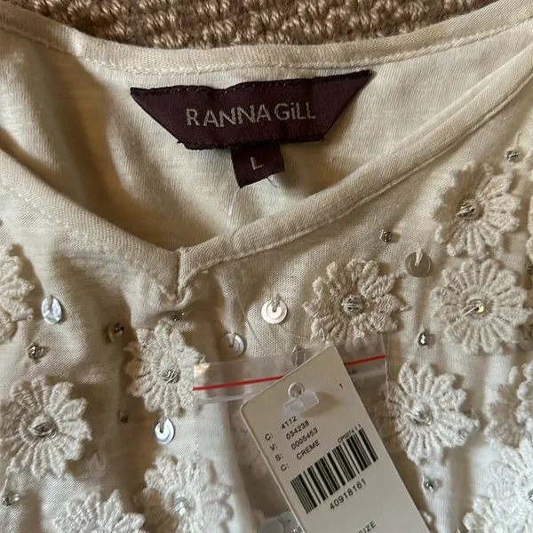 Anthropologie Ranna Gill large lined cotton tank top nwt $98 - Image 5