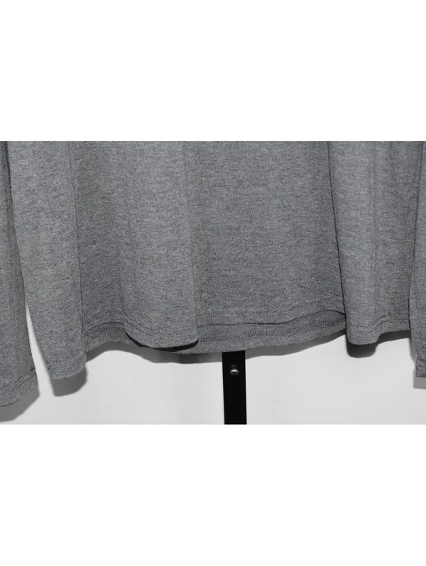 Overstimulated Gray Graphic Long Sleeve Tee Casual Statement Top Size XL - Image 6