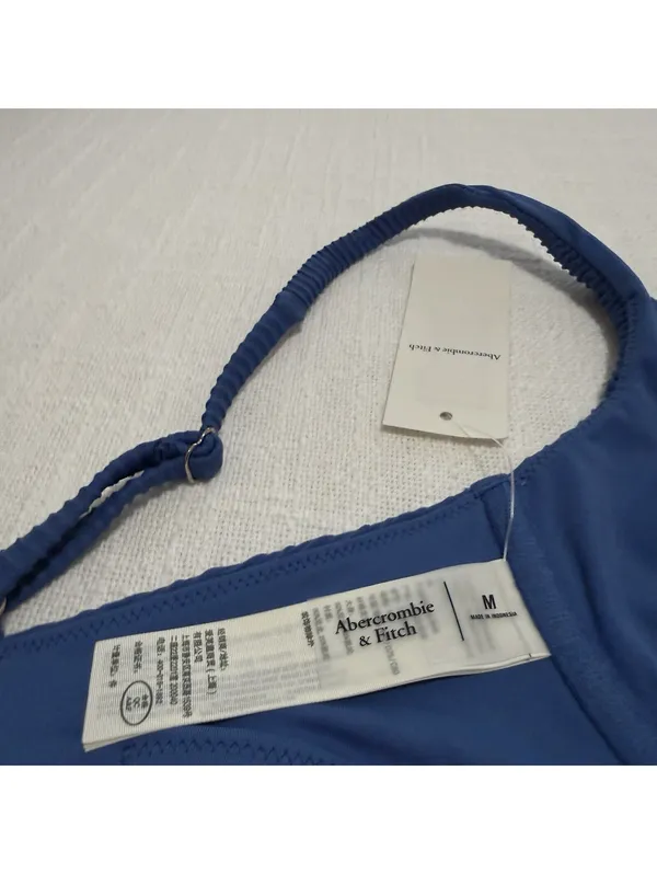 Abercrombie & Fitch Bikini Top Sz M Medium Blue Underwire NWT $55 Swimwear - Image 5