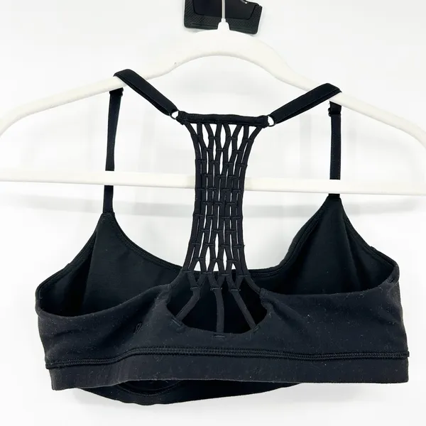 Lululemon Womens Athleisure True Self Macrame Strappy Sports Bra II Size 8 Black - Image 8