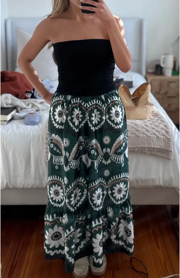 Philosophy Green Pattern Maxi Skirt - Image 6