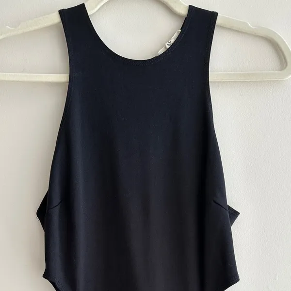 Rolla Coster Black Bodycon Tank Top Cutout Zippered Dress, Size Medium - Image 2
