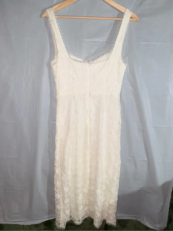 Astr The Label Midi Lace Dress Sz Small White Corset Coquette Event Romantic‎ - Image 4