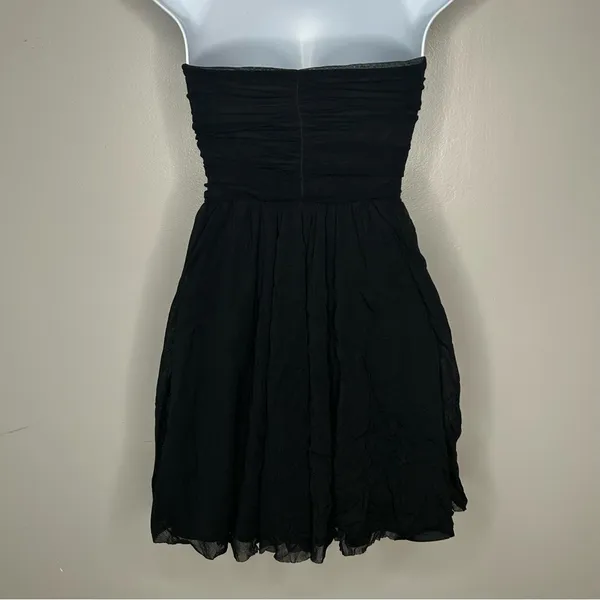 ASOS Black Strapless Embellished Party Dress Size 2 - Image 2