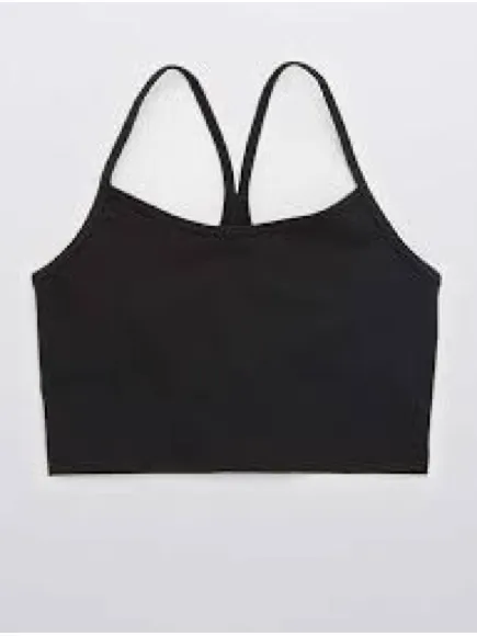 OFFLINE by Aerie The Hugger Longline Racerback Sports Bra Black Size Small - Image 3