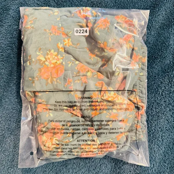 224 | Aerie Womens XS Smocked‎ Tiered Ruffle Floral Mini Skirt Green Orange - Image 6