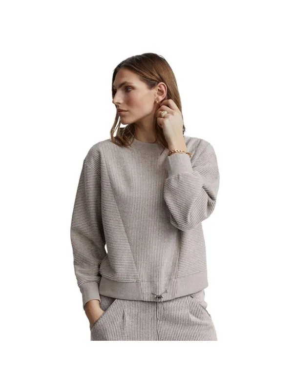 Varley Arleta Ribbed Gray Pullover - Image 2