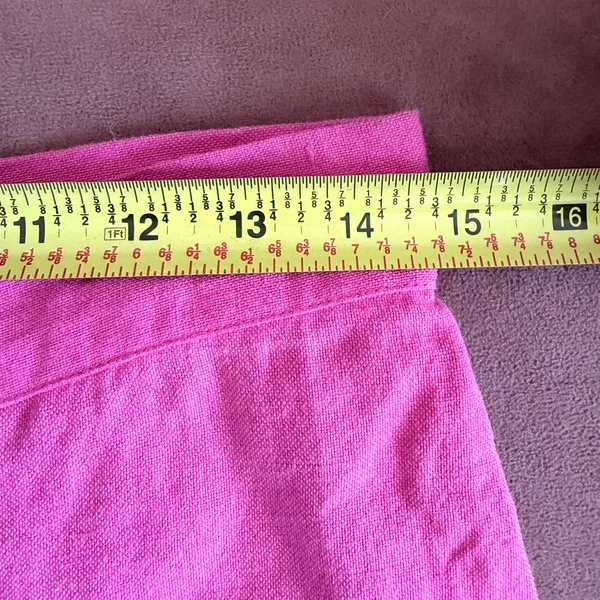 Anthropologie Tach Clothing Jorgelina Cut Out Pant Pink Linen blend m L - Image 7