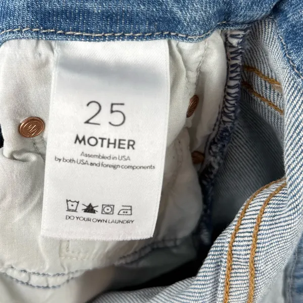 MOTHER Looker Ankle Fray Skinny Jeans in Love Gun Blue Size‎ 25 - Image 12