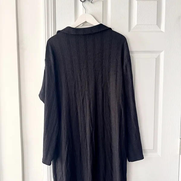 Free People Beach Black Endless Summer Aster Collar Midi Tunic Dress Large - Image 6
