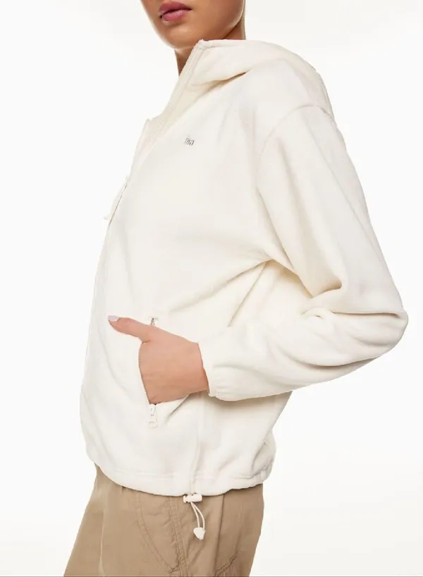 Aritzia Tna Sno Polar Oversized Fleece Zip Hoodie (S) - Image 3