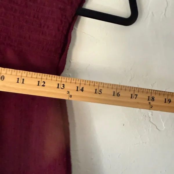 LOFT‎ Burgundy Smocked Neck Swiss Dot Blouse Top Medium Interview Outfit Women - Image 3
