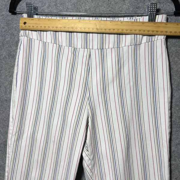Krazy Larry Striped Stretch Pants Women's Size 10‎ Straight Leg USA - Image 2