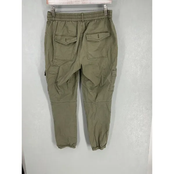 White House Black Market Womens The Jogger Cargo Pants Olive Green Size 2 - Image 3