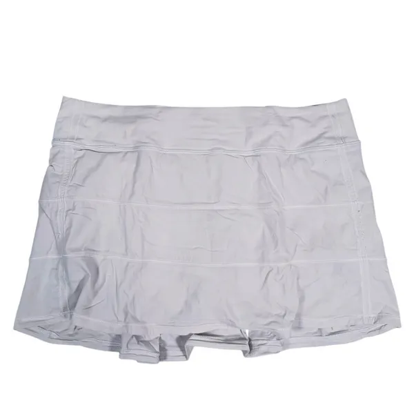 Lululemon Pace Rival Mid Rise Skort Size 10 Long White Tennis Running Pockets - Image 2