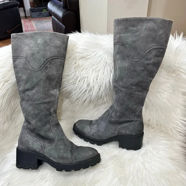 Born Women's Gabriella Suede Knee-High Boot Sz 8 - Image 10