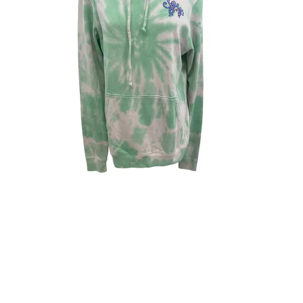 Roller Rabbit Tie Dye Hoodie Mint‎ Green Monkey Embroidered Pullover Size XS - Image 6