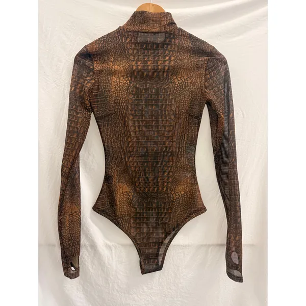 I.AM.GIA Kenzie Bodysuit 2.0 Croc Animal Print Loud‎ Streetwear NYC Small - Image 4