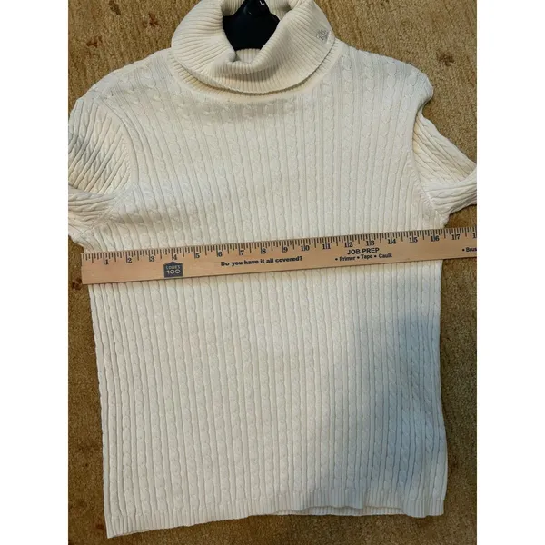 Ralph Lauren Vintage Cable Knit Turtleneck Sweater Size Small Preppy Old Money - Image 6