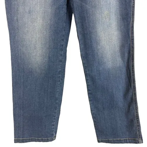 Spanx‎ Straight Leg Jeans Vintage Indigo Blue Pull On Denim Casual 20356R Large - Image 3