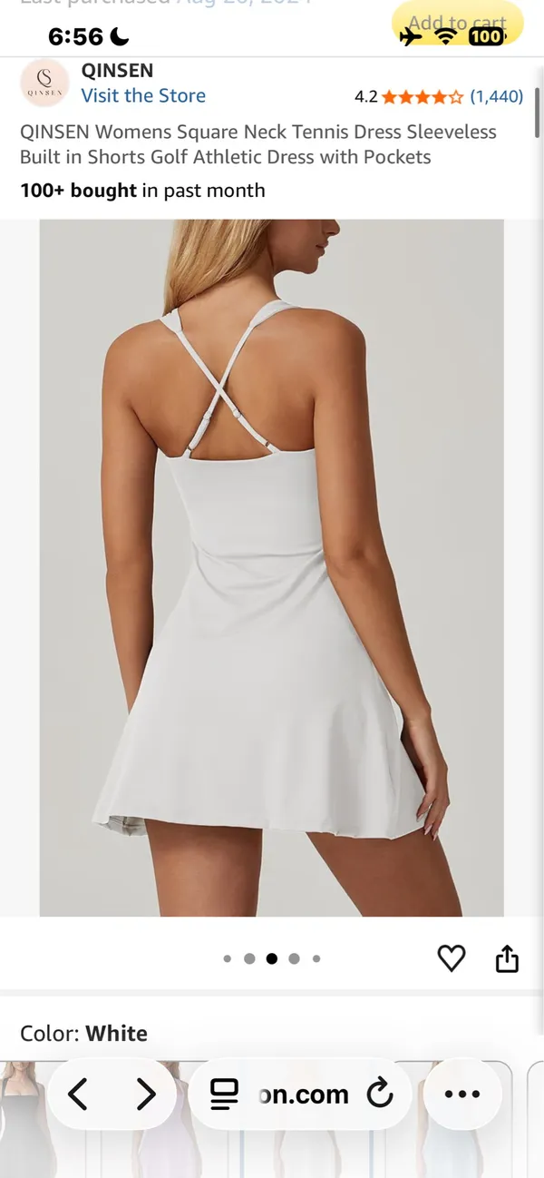 Athletic dress White Size M - Image 2