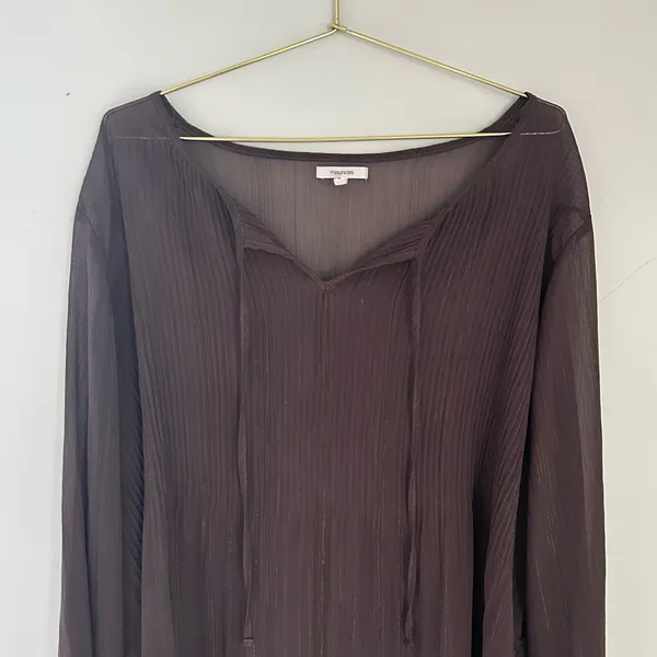 Maurice's Sheer Shimmer Pullover Blouse - Image 3