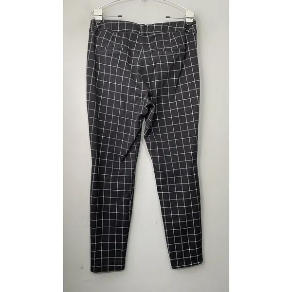 Old Navy Pixie High Rise Ankle Pant Size 10 Black Windowpane Plaid Preppy Office - Image 3