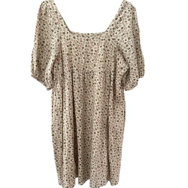 Rylee & Cru Neutrals Superbloom Greta Linen-Blend Babydoll Dress Size Large‎ - Image 2