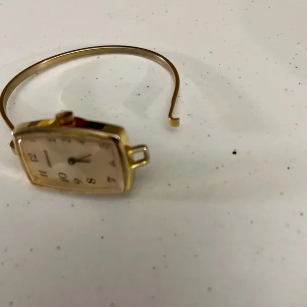 Advance Gold Tone Latch Closure Ladies Analog Watch - Image 2