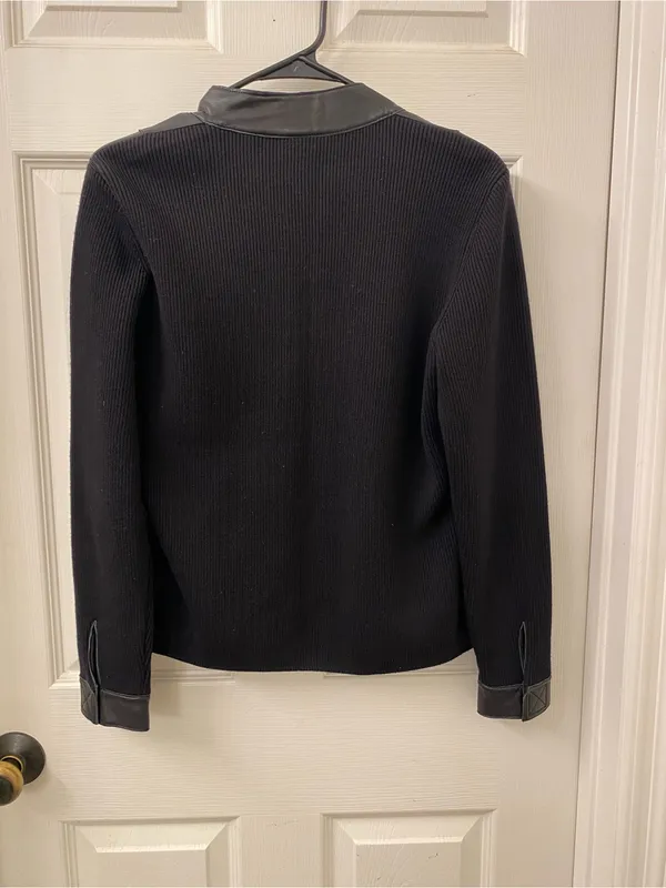Classiques Entier Black Mixed-Media Zip Jacket - Image 3