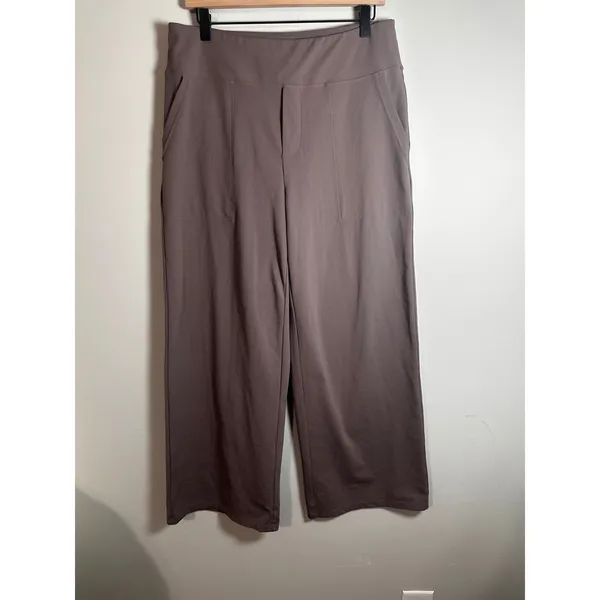 G4Free EverGoing Loose High-Waist Wide Leg Trousers‎ Taupe Technical Stretch XL - Image 5