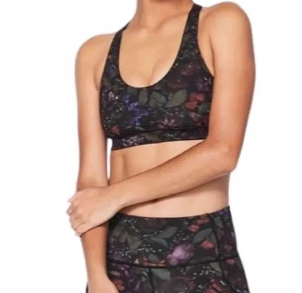 Lululemon Break Free Bra Nulux Frozen Flourish Multi / Black Size 6 - Image 13