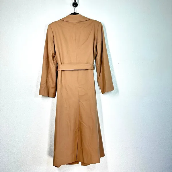 8/M Trench Coat Long Jacket Pendleton classic camel 100%pure virgin wool Vintage - Image 3