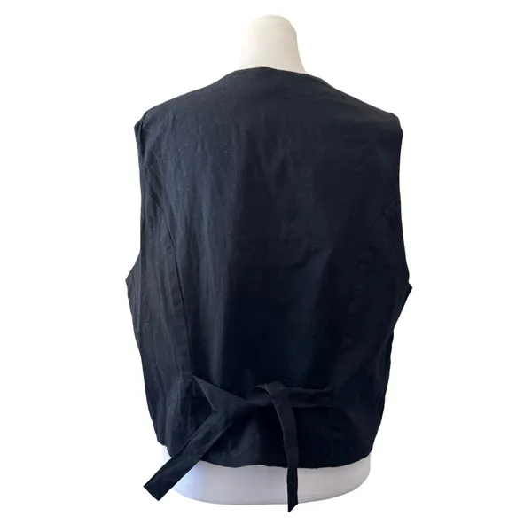 Vintage ‘90s Karen Scott Y2K Millennium Beaded Sequined Embroidered V-Neck Vest - Image 7