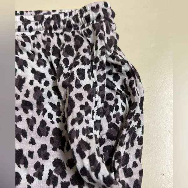 Midnight Women’s Cheetah Print Drawstring Pajama Pants - Size Large - VGUC - Image 3