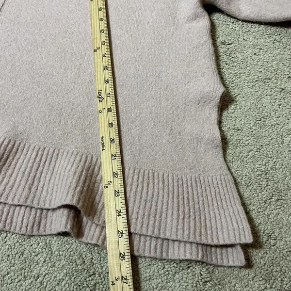 ALLSAINTS Pink Lock Roll Neck Asymmetrical Hem Sweater Womens‎ M - Image 7