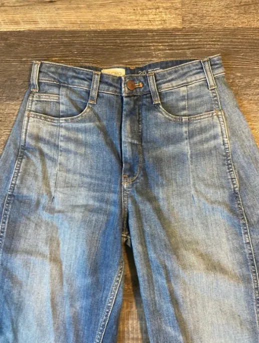 Pilcro Anthropologie The Kenna Mid-Rise Heritage Barrel Wide Leg Ankle Jeans 28 - Image 2