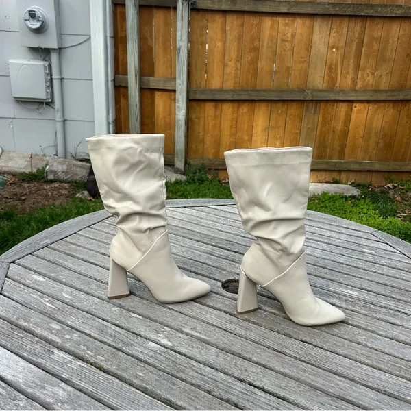 DV DOLCE VITA Women's Wandah‎ Slouch Dress tall Boots Ivory White size 6 - Image 2