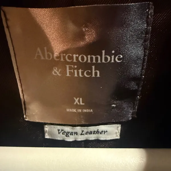 NWT Abercrombie & Fitch Vegan Leather Trench Coat Chocolates Brown Mob Wife XL - Image 5