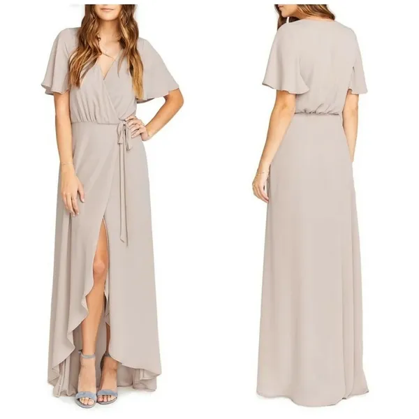 Show‎ Me Your Mumu Dress Medium Sophia Wrap V-neck Flutter Sleeves Maxi - Image 2